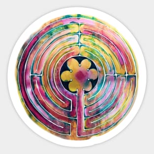 Watercolor Labyrinth Maze Sticker